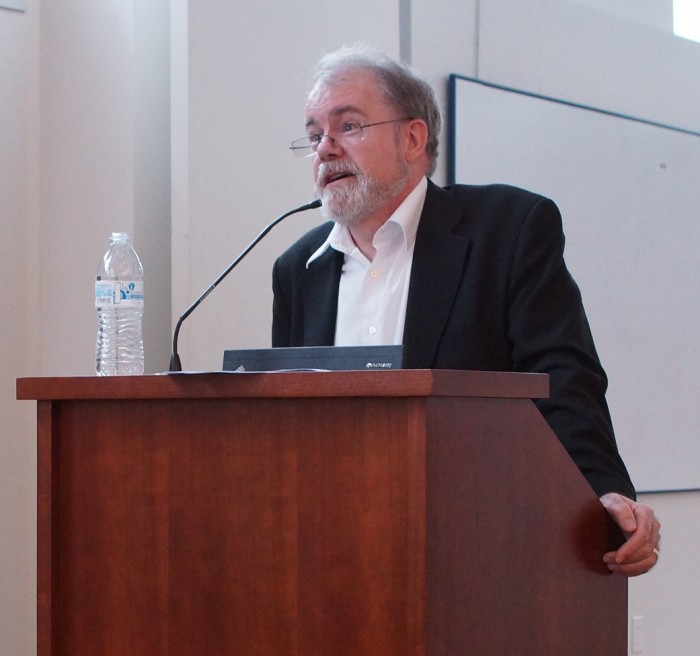 Economist Bill Easterly addressed UC Berkeley students, faculty, and community members on April 11, 2014. He stressed the importance of political and economic rights in development, calling for greater emphasis on individual freedoms and an end to technocratic approaches to development challenges.