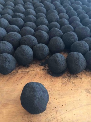 Briquettes: Briquettes made in summer 2015 by the Feces to Fuel team in Naivasha, Kenya.