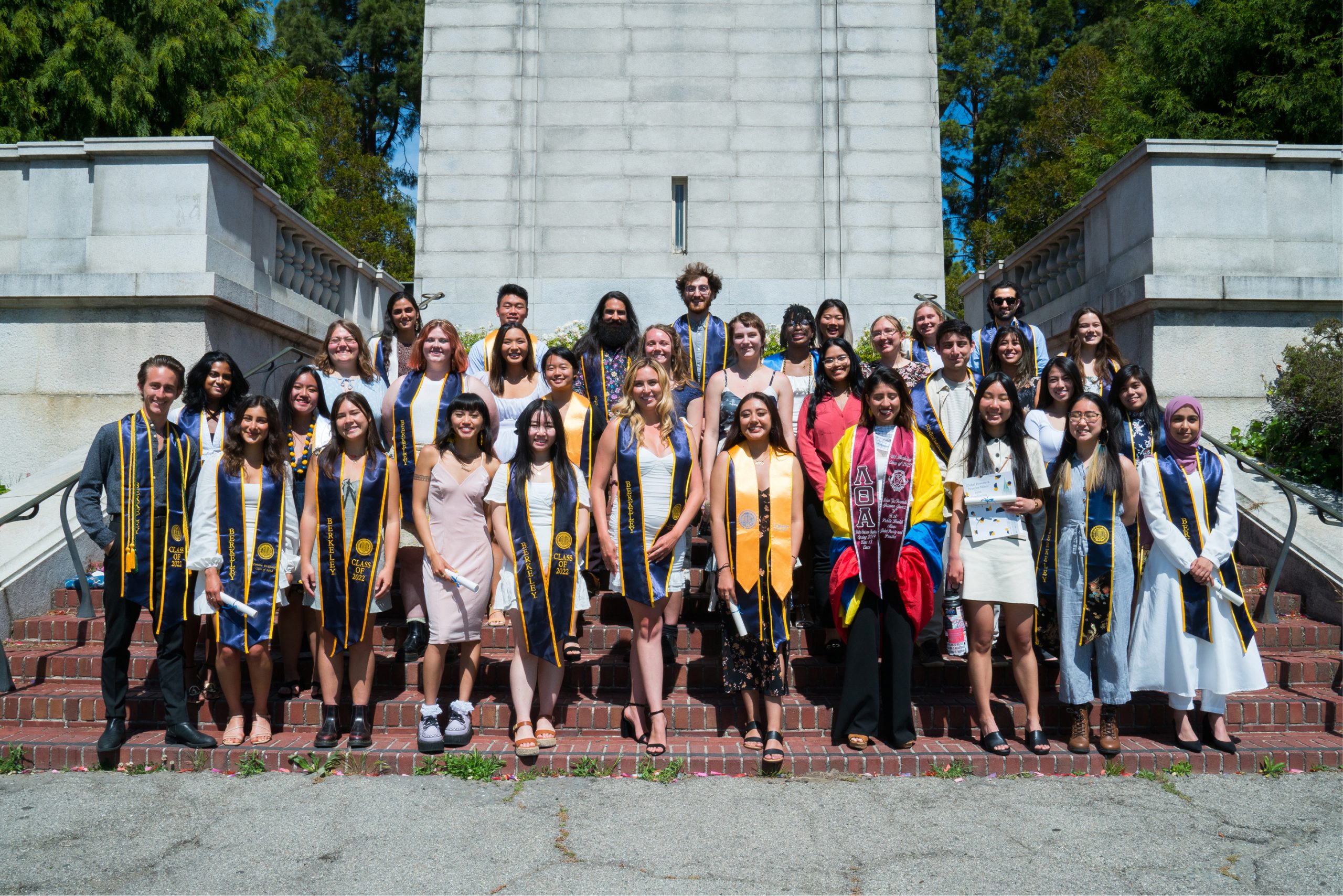 The GPP Class of 2022 poses in front of the iconic Campanile after an exciting graduation ceremony commemorating their accomplishments.