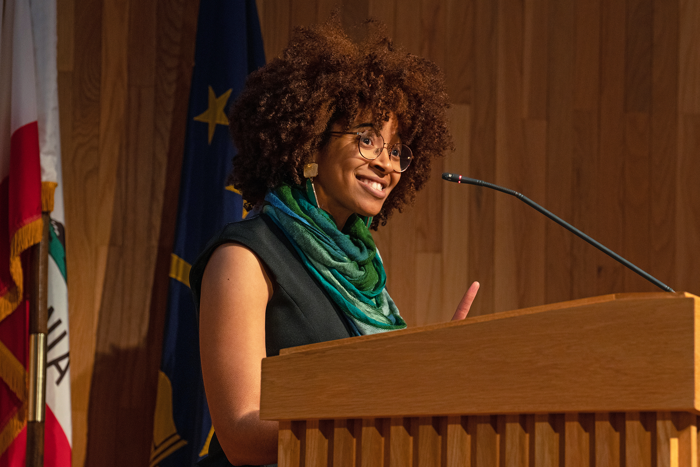 Commencement speaker Prof. Maya Carrasquillo (Photo by Amy Sullivan)