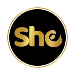 The SHE 4 Change logo holds cultural significance in and of itself: The “E” is a tribal Ghanaian symbol signifying sankofa. (Courtesy photo)